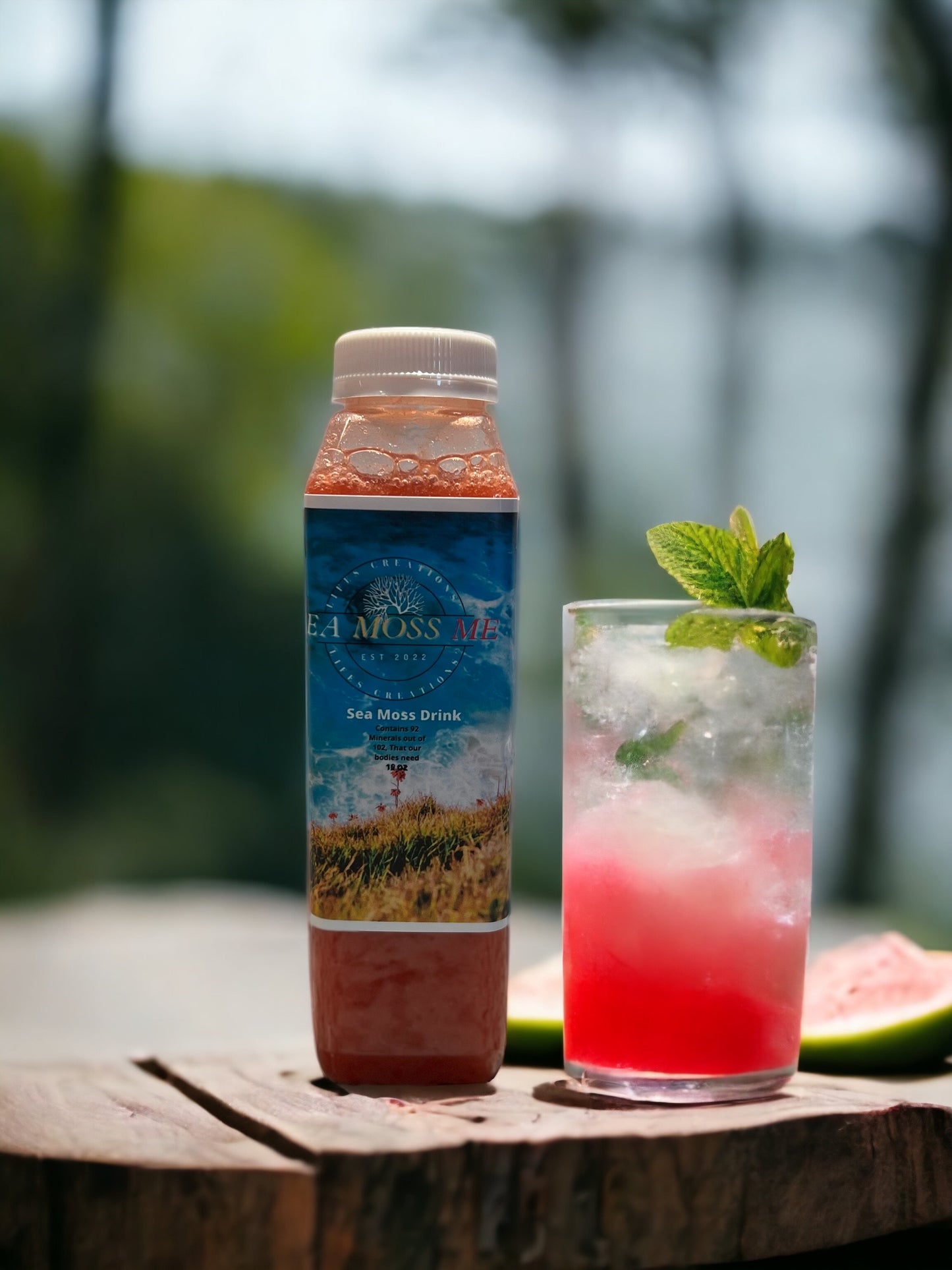 Watermelon Mint sea moss juice 12oz