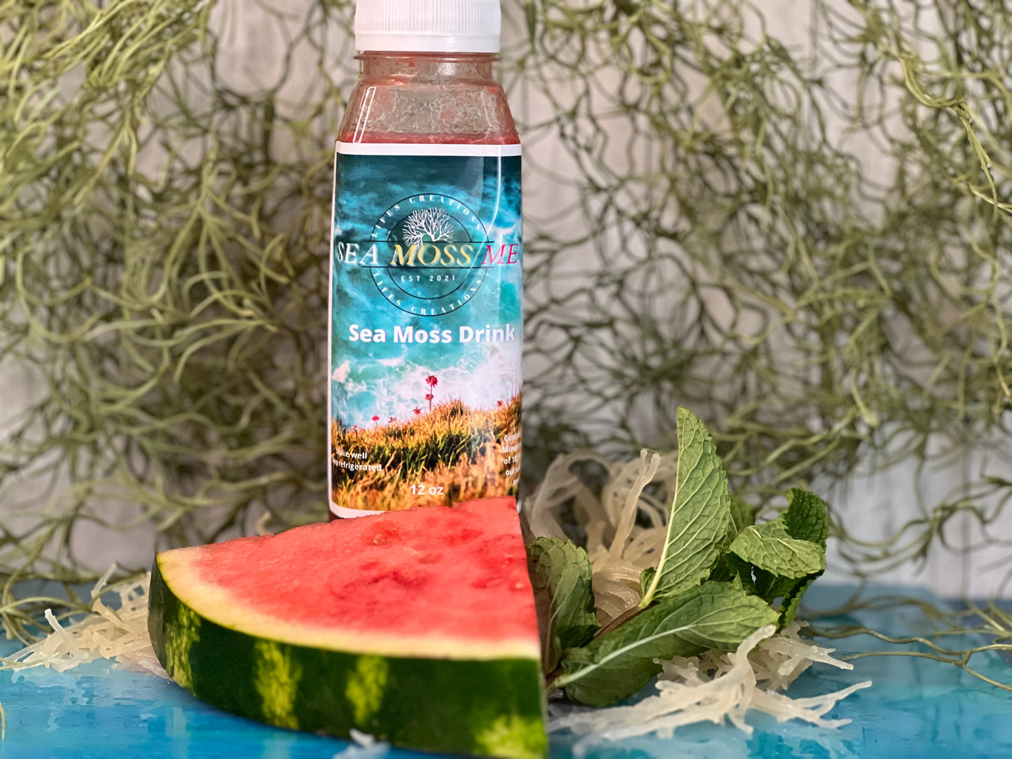 Watermelon Mint sea moss juice 12oz