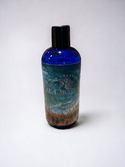 Organic Vegan Sea Moss Sea Minerals Body Wash 12 oz